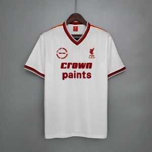 Retro 85/86 Liverpool away white Soccer Jersey