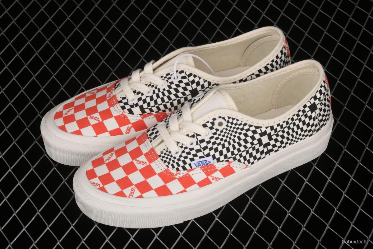 Vans Vault OG Authentic Lx high-end branch line impact color checkerboard retro low-side canvas skateboard shoes VN0A4BV91XL