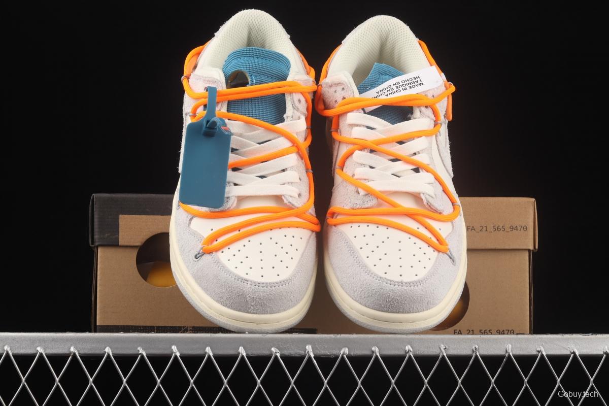 OFF-White x NIKE DUNK Low OW SB buckle rebound fashion casual board shoes DJ0950-119