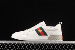 Gucci Ace White embroidered little bee board shoes