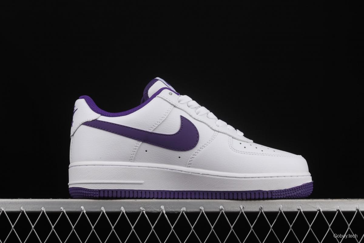 NIKE Air Force 1x07 Low white deep purple low top casual board shoes 315122-281