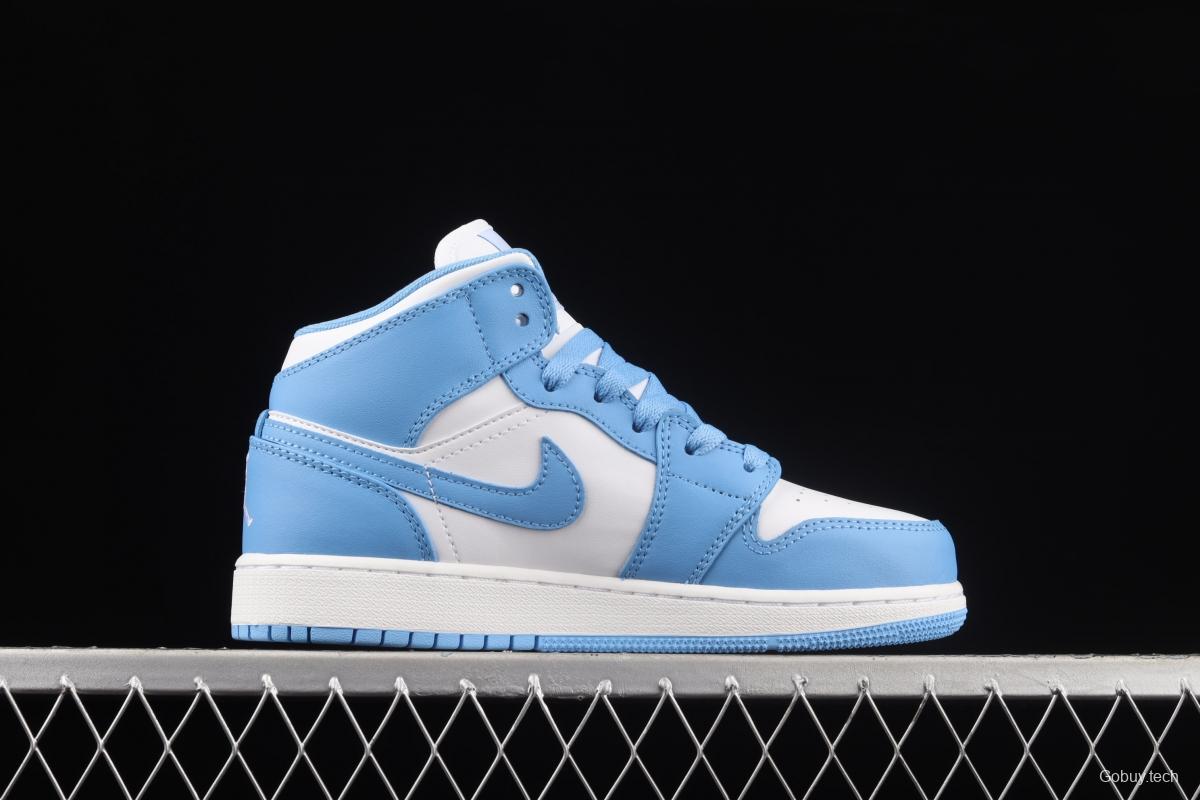 Air Jordan 1 Mid North Carolina Zhongbang Basketball shoes 554725-106