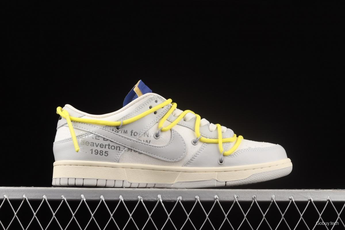 OFF-White x NIKE DUNK Low OW suede SB buckle rebound fashion casual board shoes DM1602-120