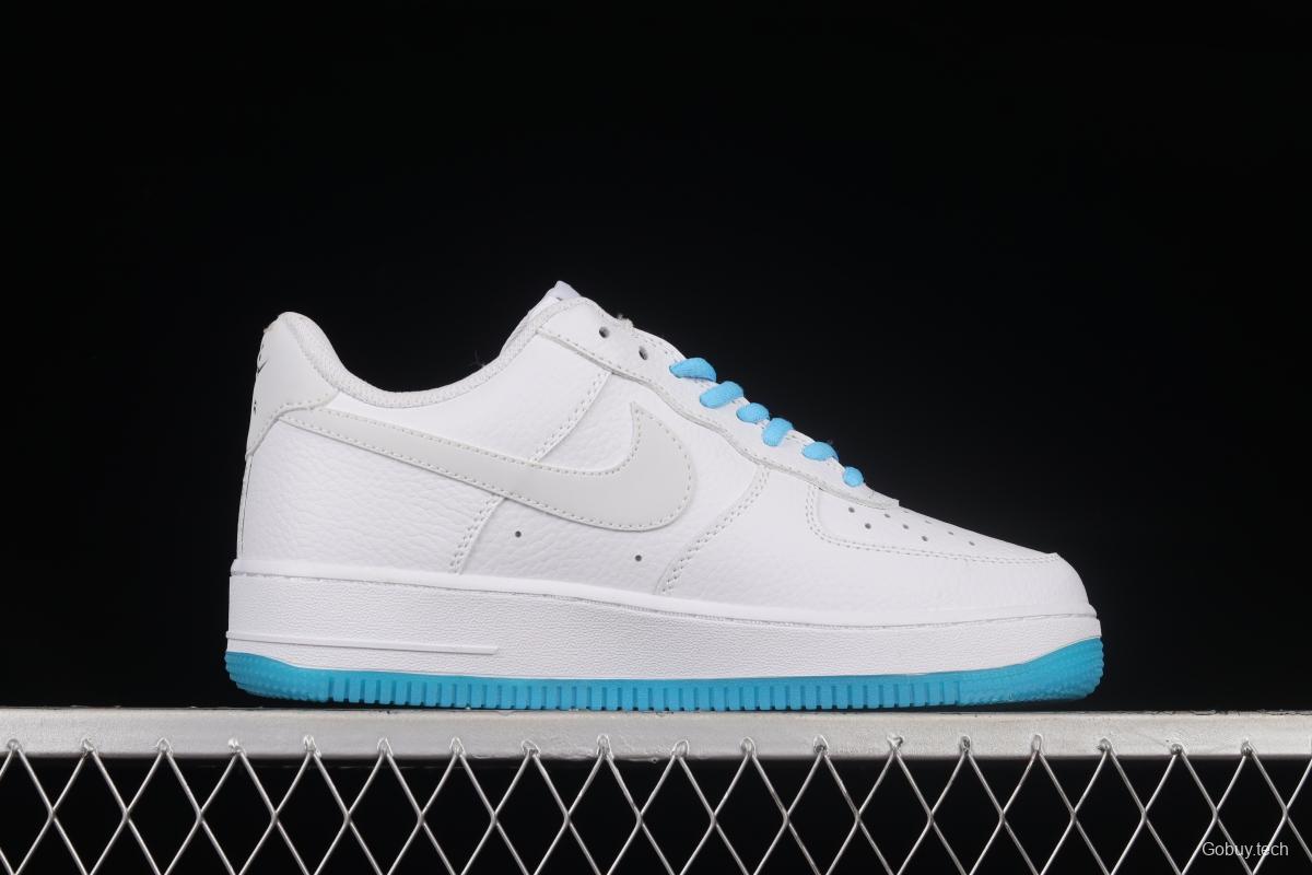 NIKE Air Force 1'07 Low White and Blue Crystal Color Matching 3m Reflective Low-Top Casual Sneakers KH0806-168