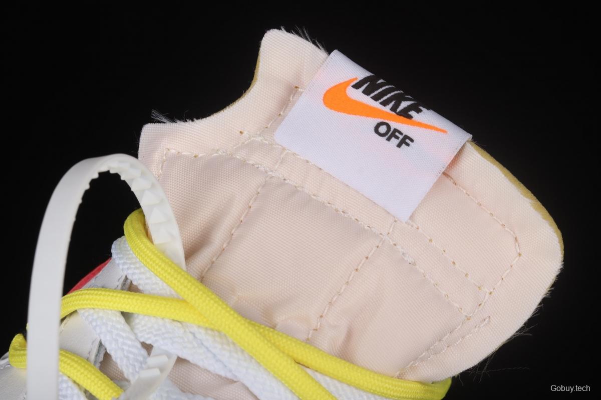 OFF-White x NIKE Blazer Low co-branded deconstruction style trailblazer low upper shoes DH7863-100