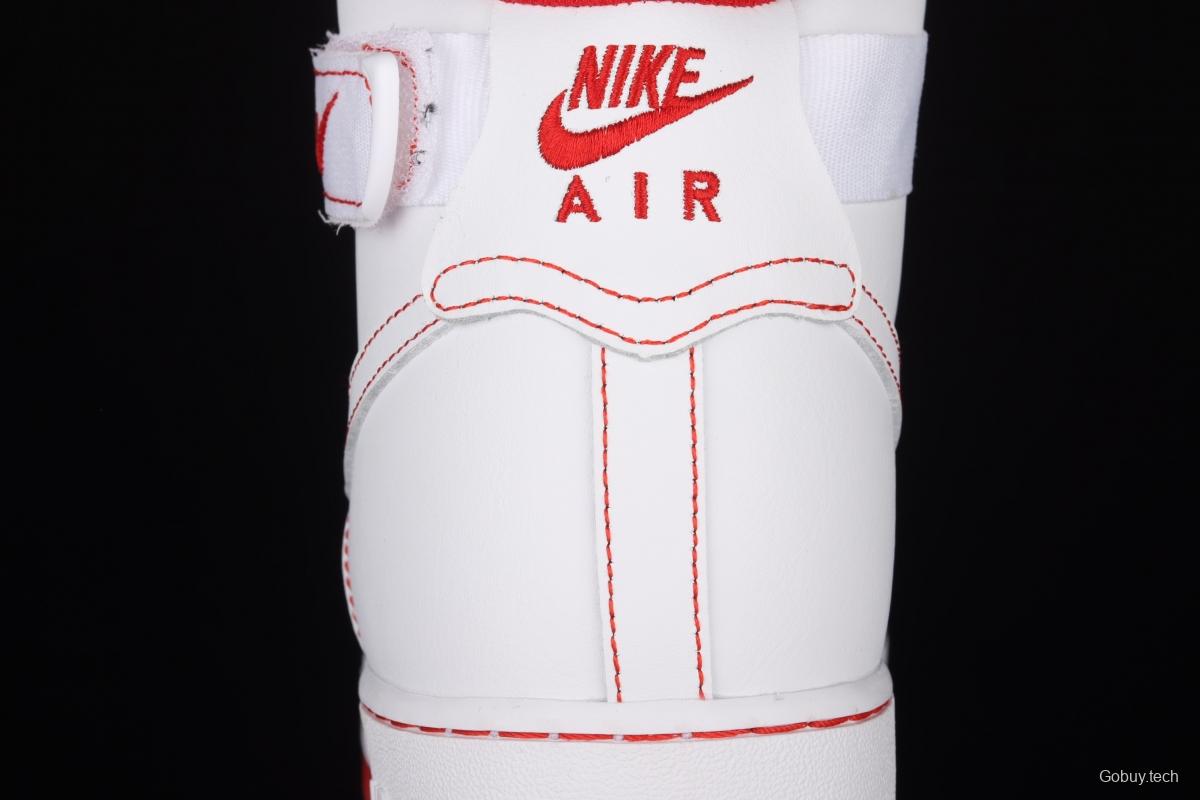 NIKE Air Force 1 High'07 white and red high top casual board shoes CV1753-100