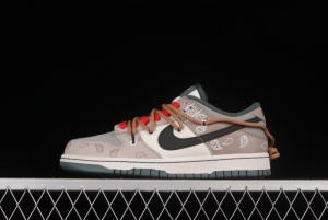 NIKE DUNK Low Retro Vibe style distressed deconstructed shoelaces tan SB low-top sneakers DH0957-100