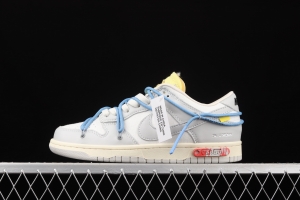 OFF-White x NIKE DUNK Low 04 of 50 OW Grey Leisure Sports Skateboard shoes DM1602-113