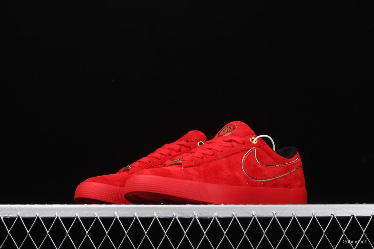 NIKE SB Blazer OG QS Trail Blazers Limited Edition Chinese Red Mouse New year Edition send blessings and money low-top board shoes leisure board shoes CJ7049-818