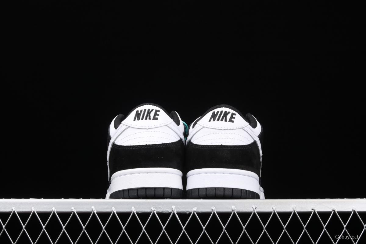 NIKE SB Zoom DUNK Low GS Snow Black and White Slam Dunk Series low side Leisure Sports Skateboard shoes 310569-020