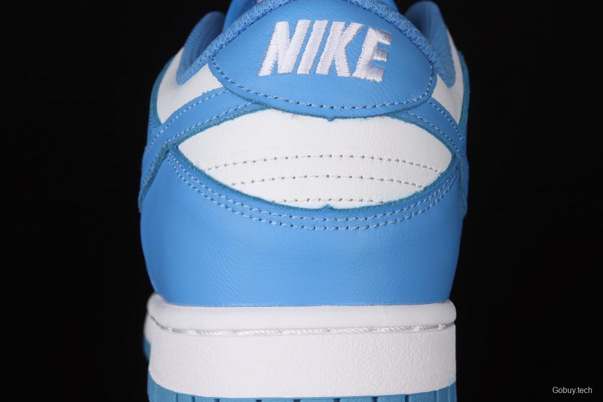 NIKE DUNK Low University Blue White Blue North Carolina White Blue Slam Dunk Series low side Leisure Sports Skateboard shoes DD1391-102