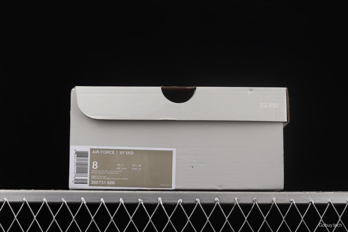 NIKE Air Force 1: 07 AF1 Mid UN2.0 all-white Mantian Star Zhongbang board shoes 366731-606