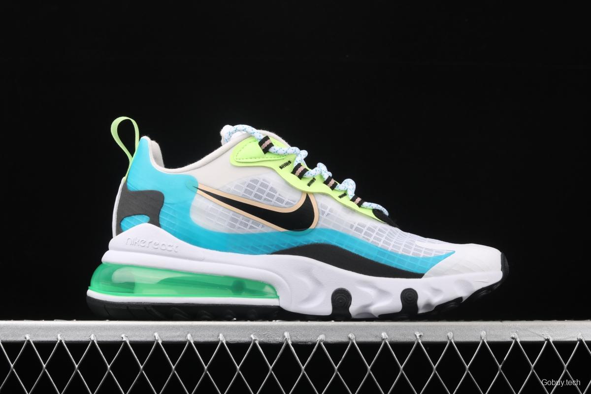 NIKE Air Max 270React new high-frequency mesh hollowing out function half-palm air cushion running shoes CT1265-300