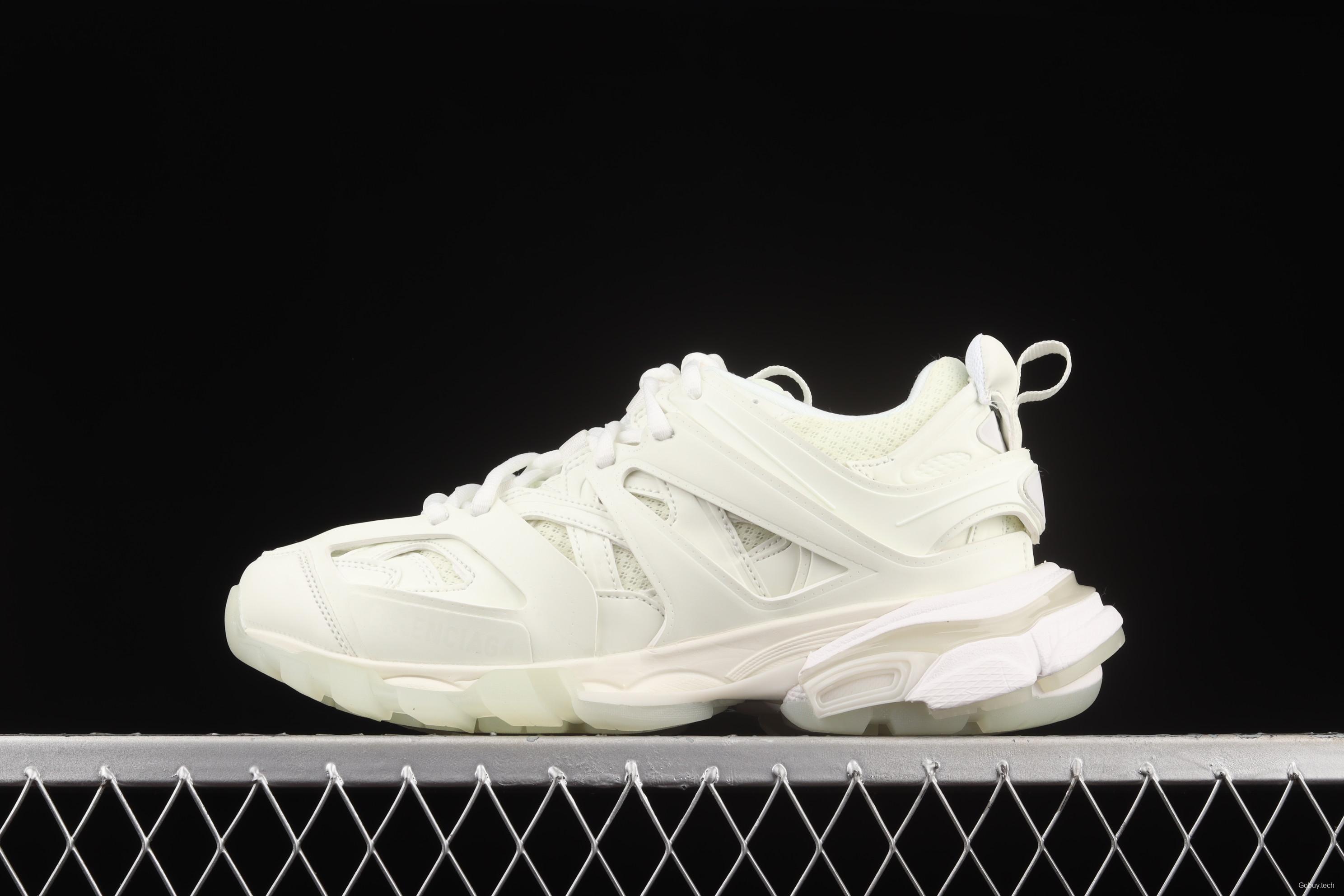 Balenciaga Sneaker Tess s.Gomma Res BI ALV/TIS EFF NUBUK/TIS E 2020 latest color matching luminous white trendy running shoes W3CR19000