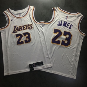 Men's LeBron James White Retro Classic Team Jersey