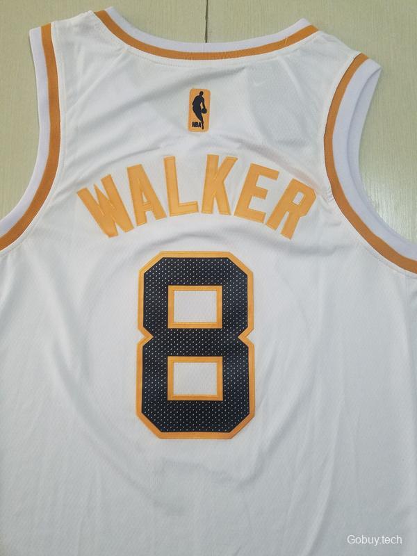 Kemba Walker 8 White Golden Edition Jersey