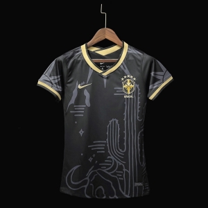 2022 Brazil Away Woman  Soccer Jersey