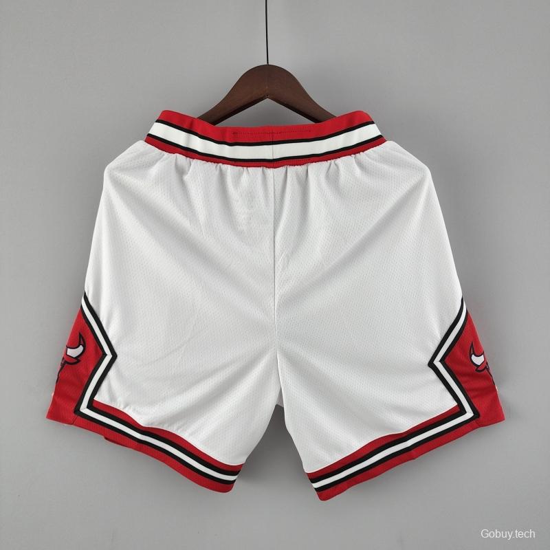 Chicago Bulls White NBA Shorts 