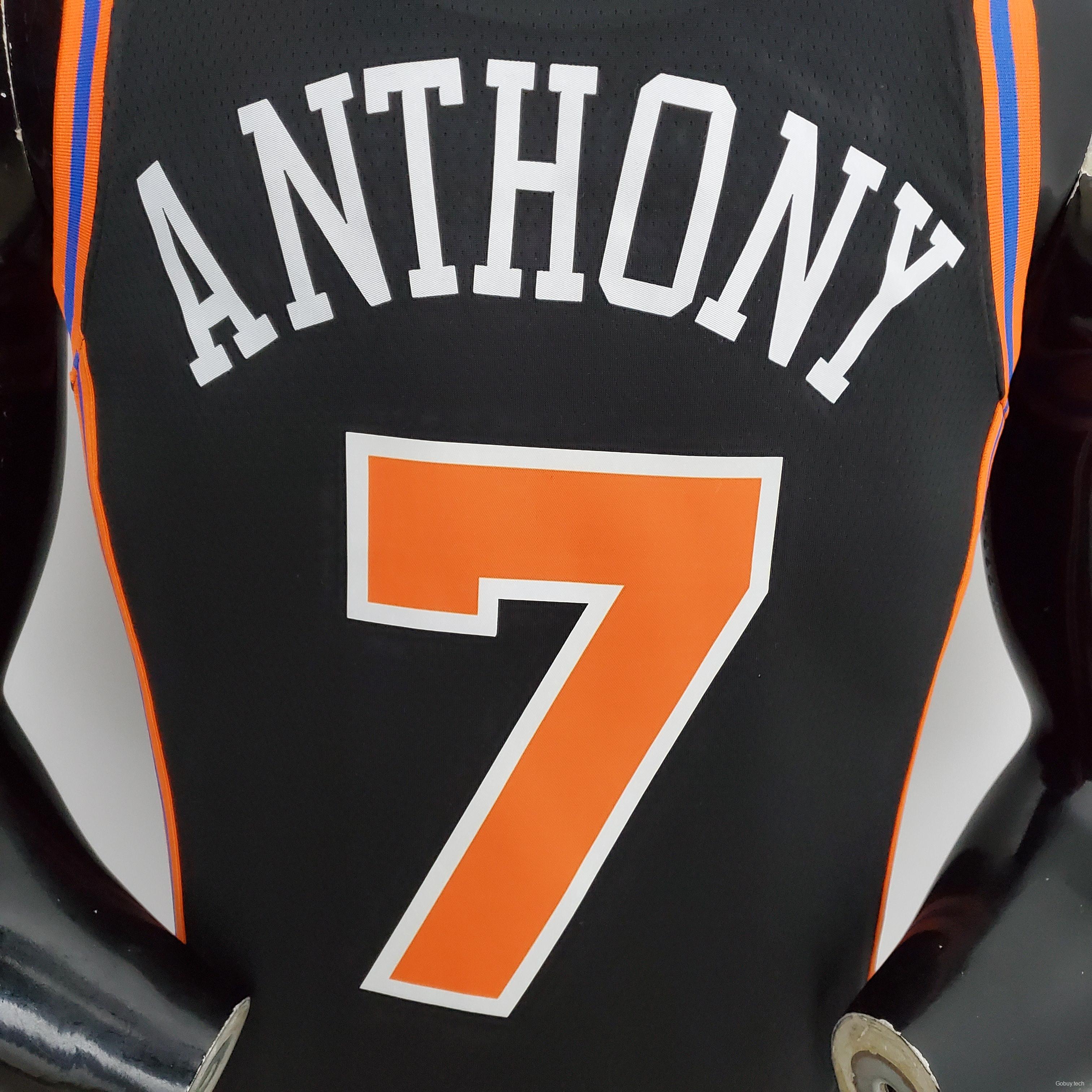 2022 Season Anthony#7 Knicks Urban Edition Black NBA Jersey