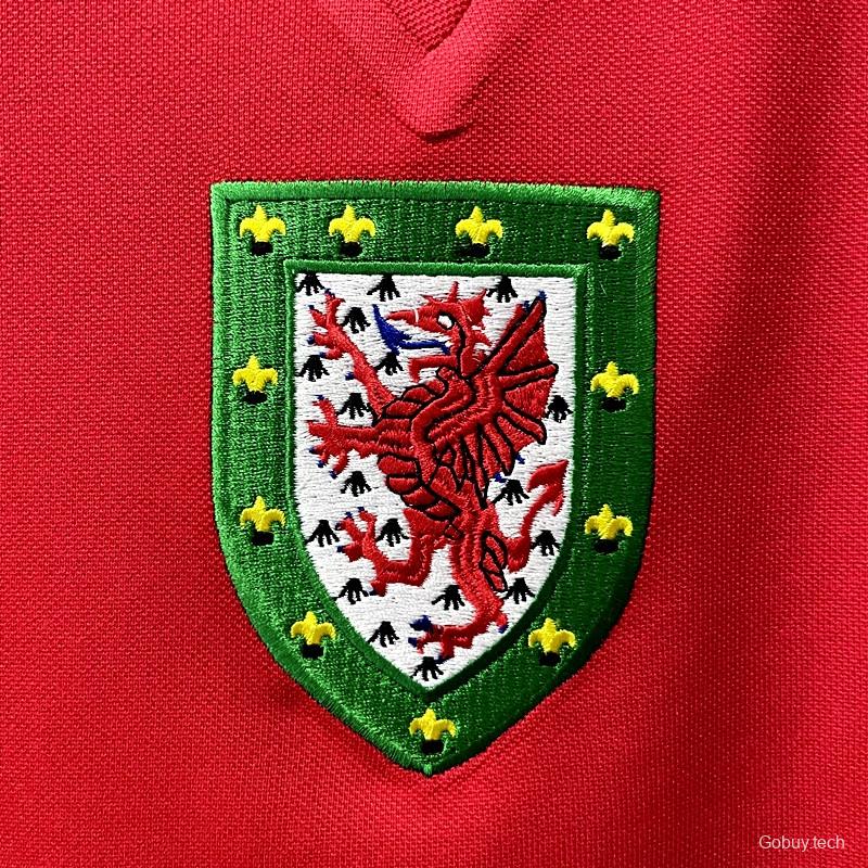 Retro 76/79 Wales home Soccer Jersey