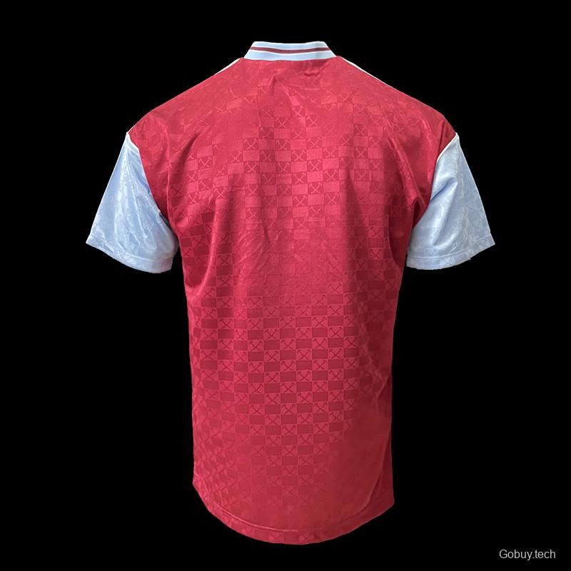 Retro 89/90 West Ham home Soccer Jersey