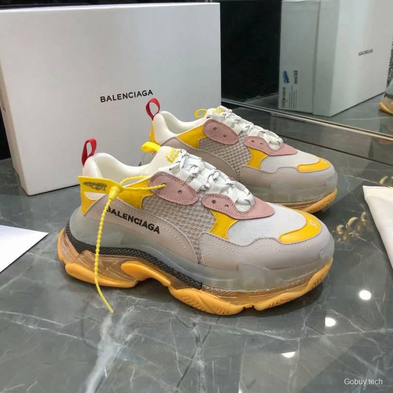 Men/Women Balenciaga Triple S  Sneaker Pink/Grey