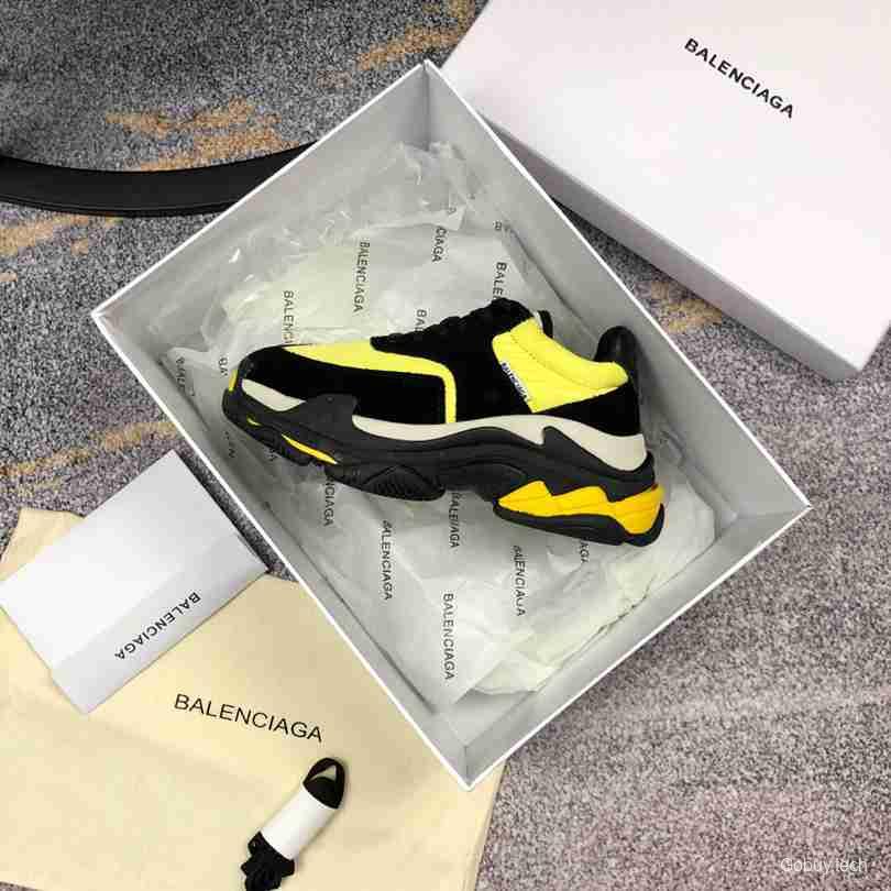 Men Balenciaga Triple-S 2 Yellow Black Sneaker