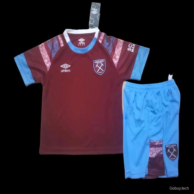 22/23 West ham Home Kids Jersey