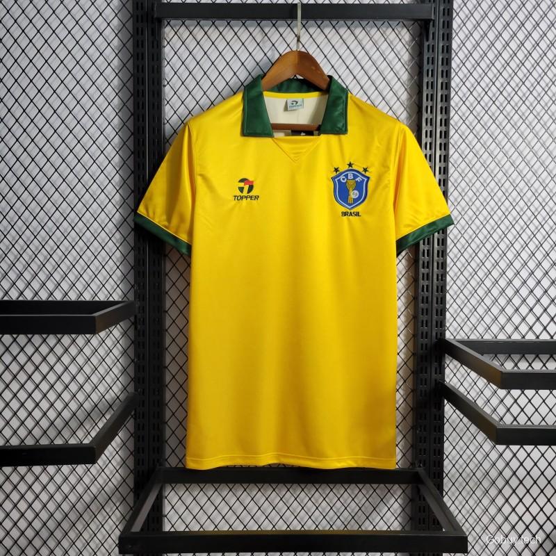 Retro 1988/1990 Brazil Home Jersey