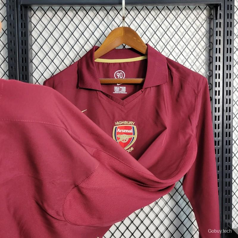 Retro 05-06 Arsenal Home Long Sleeve Jersey