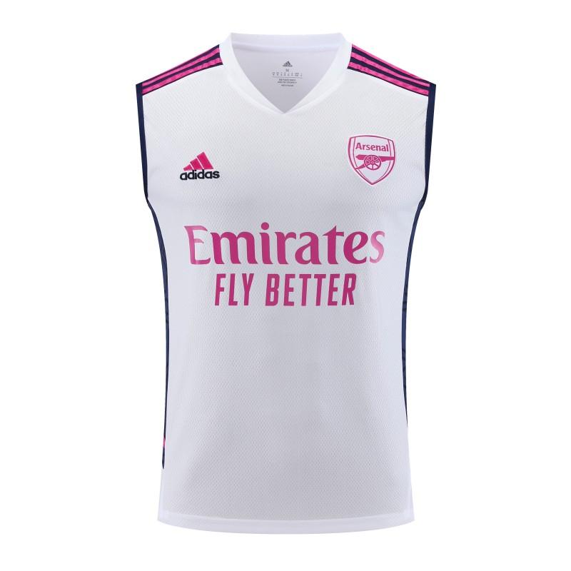 23-24 Arsenal White/Navy Vest Jersey+Shorts