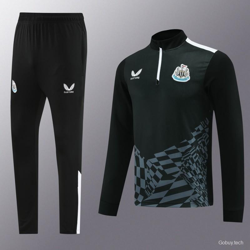 23/24 Newcastle United Black Half Zipper Jacket+Pants