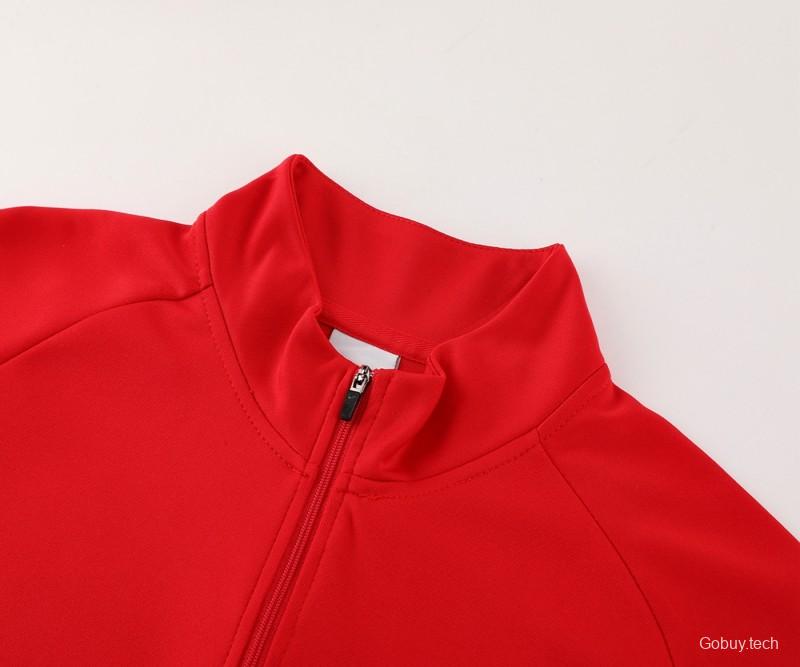 2024 Nike Red/Black Half Zipper Jacket+Pants