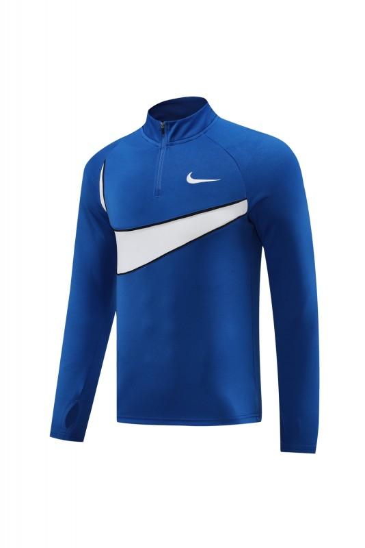 2024 Nike Blue/White Half Zipper Jacket+Pants