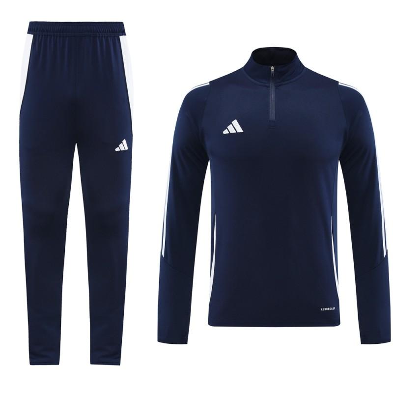 2024 Adidas Navy Half Zipper Jacket+Pants