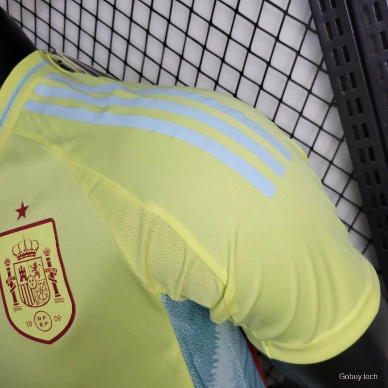 Player Version 2024 Spain Away Yellow Jersey