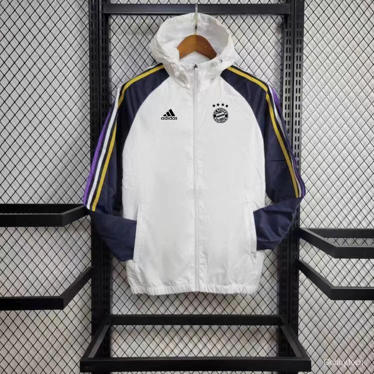 24/25 Bayern Munich White Windbreaker