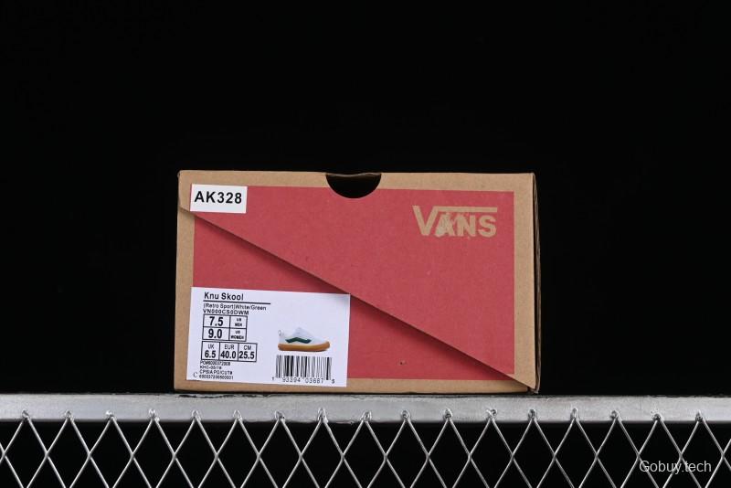 Vans Knu-Skool VR3 Lx Low-Top Retro Sneakers in Grey Green with Gum Sole - VN000CS0DWM