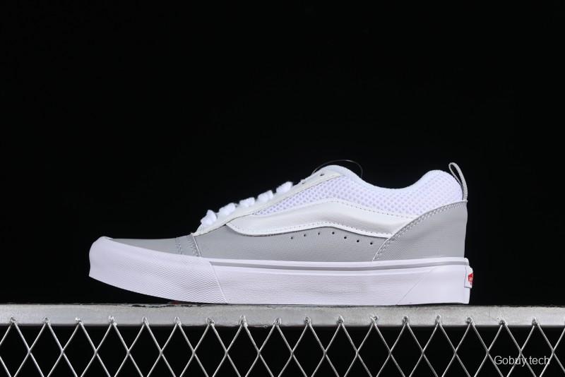 Vans Classics Knu Skool Chunky Tongue Retro Sneakers in Grey White - VN0009QCYF9
