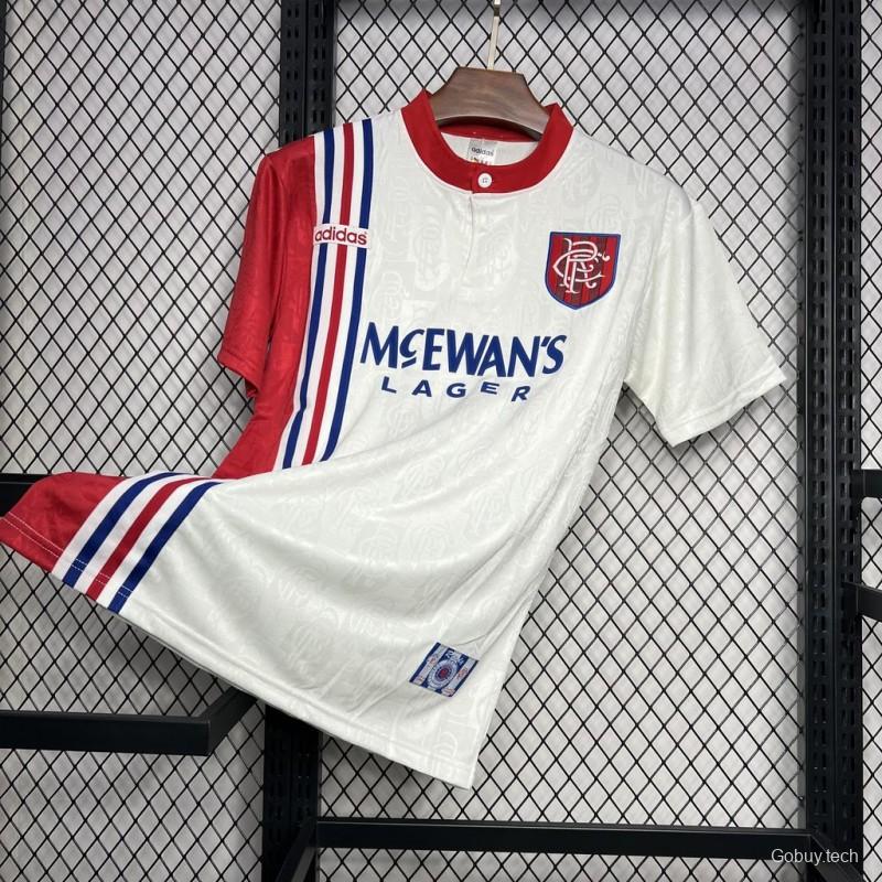 Retro 96/97 Glasgow Rangers Away White Jersey