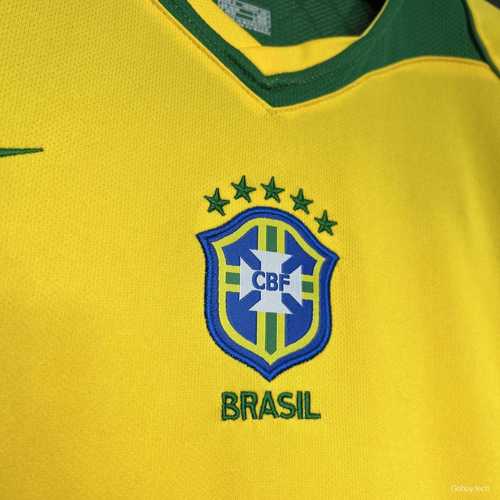 Retro 2004 Brazil Home Jersey