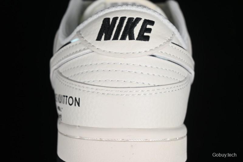 Nike SB Dunk Low LV Collaboration - Elegant Black White Night Light Anniversary High-End Custom Low-Top Casual Sneakers BB8766-208