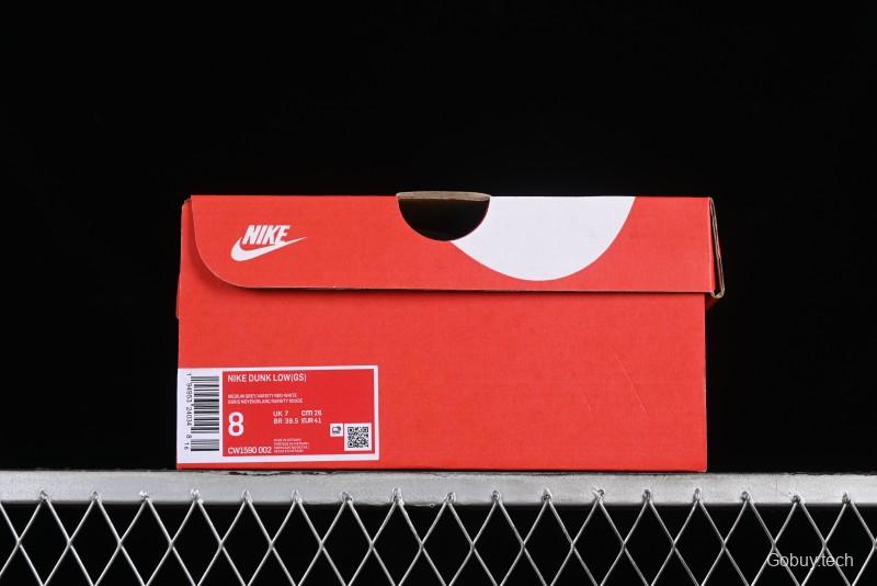 Nike SB Dunk Low Grey Red Colorway Low-Top Casual Skateboarding Shoes - CW1590-0002