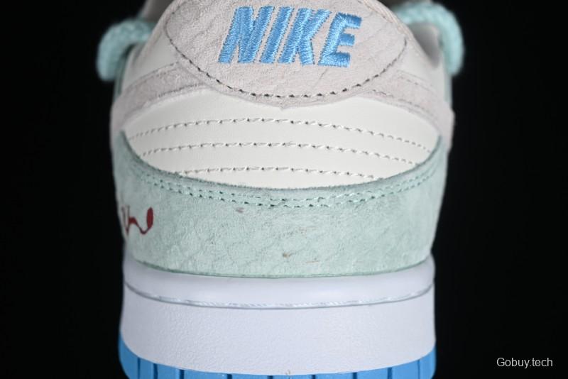 Nike SB Dunk Low Year of the Dragon Limited Edition - Gray Hook Dragon Soaring High Anniversary Premium Custom Low-Top Casual Skate Shoes - SJ2068-230