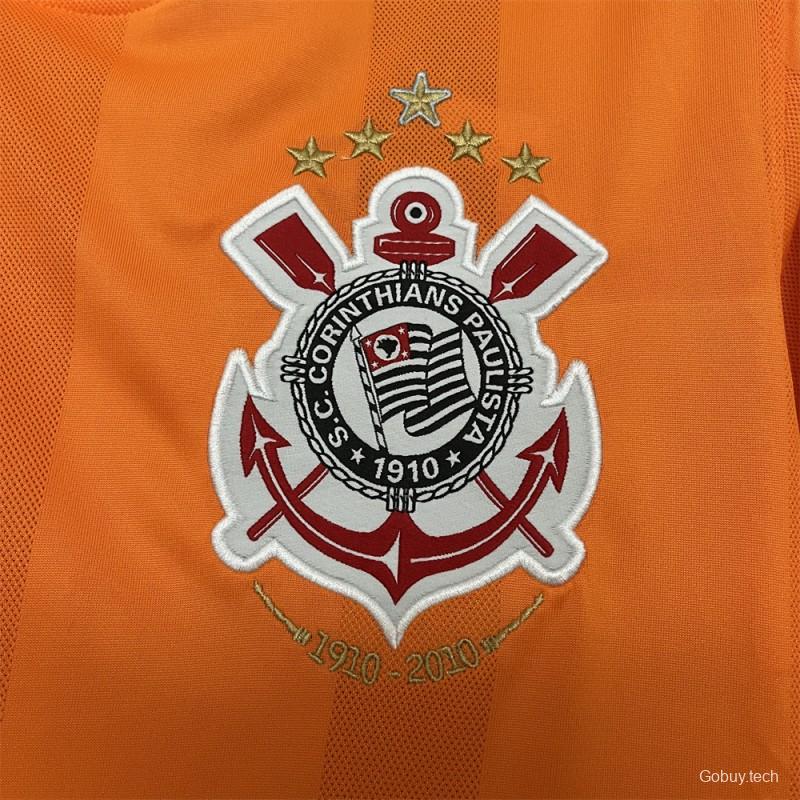 2010 Retro Corinthians Goalkeeper Orange Jersey