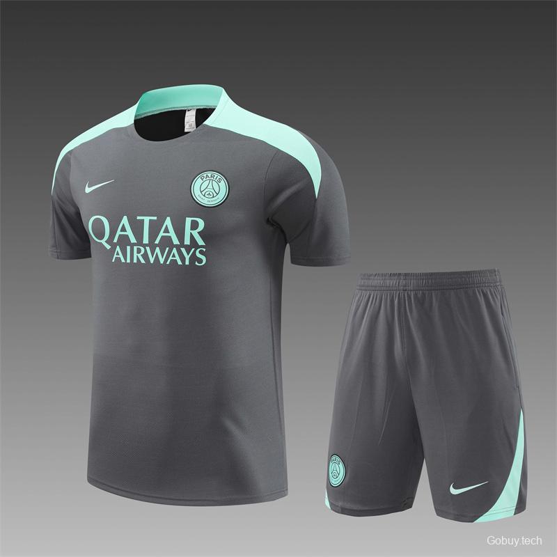 24/25 PSG Grey Short Sleeve Jersey+Shorts