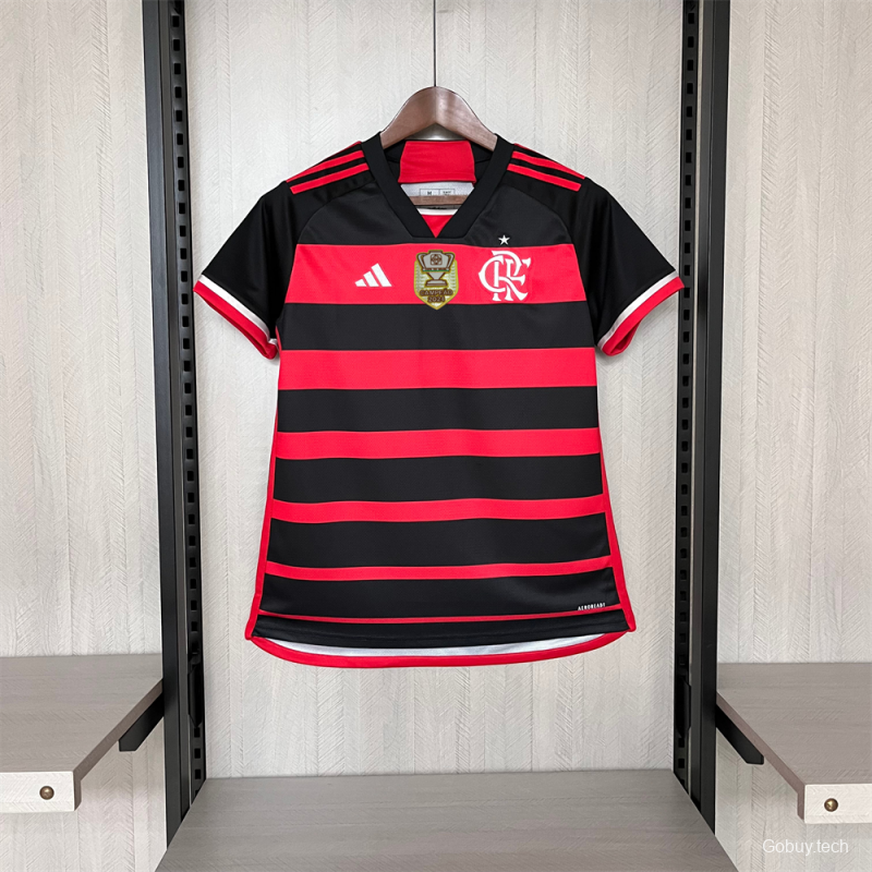 24/25 Womens Flamengo Home Patch Da Copa Do Brasil Jersey