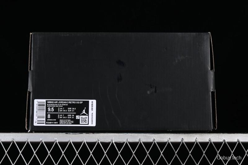 Nike A Ma Maniere x Air Jordan 3 Retro Black Sneakers - FZ4811-001