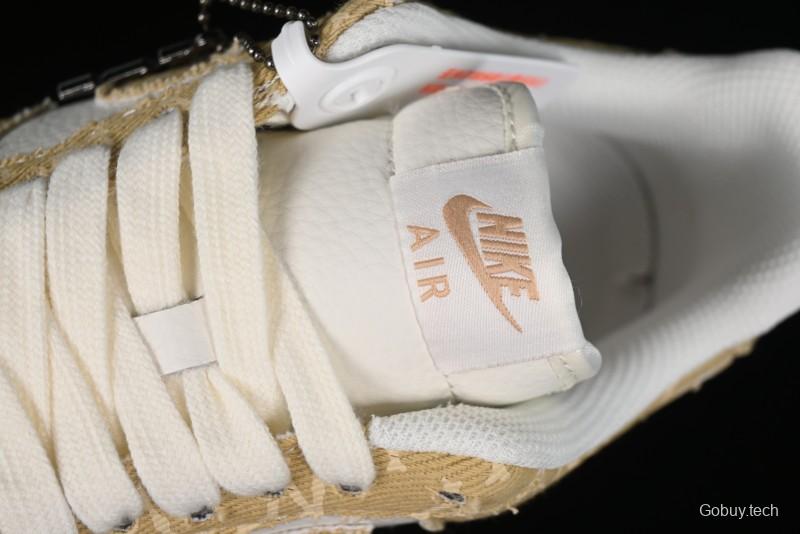 Nike Air Force 1 '07 Low LV Collaboration - Khaki Double Swoosh Low-Top Casual Sneakers - HD1968-027