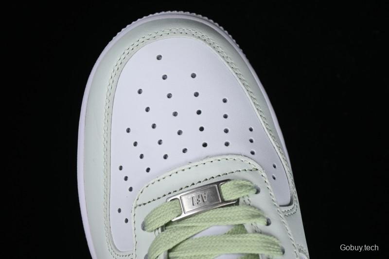 Nike Air Force 1 '07 Low Casual Sneakers with Anime-inspired Green Apple Spray Paint Design - DY8899-002